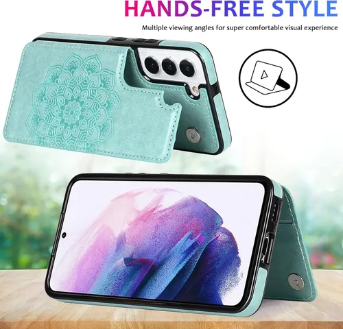 Miniatura 6 de Asuwish Funda compatible con Samsung Galaxy S22 Plus 5G y protector de pantalla de vidrio templado, soporte para tarjeta celular, ranuras