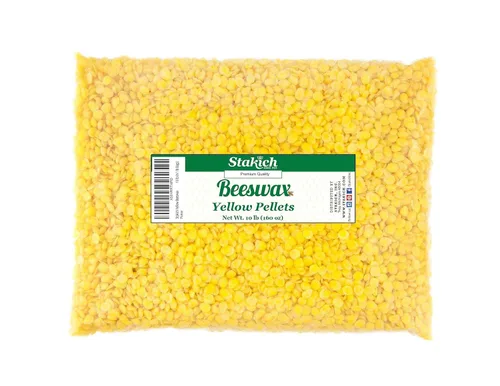 Miniatura 8 de Stakich Gránulos de cera de abeja amarilla, natural, grado cosmético, calidad premium, (1 libra)