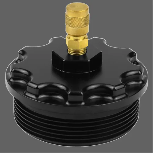 Miniatura 8 de Tapa del filtro de combustible con puerto de presión de combustible para Ford F250 F350 F450 F550 Super Duty International 6.0L Diesel Negro