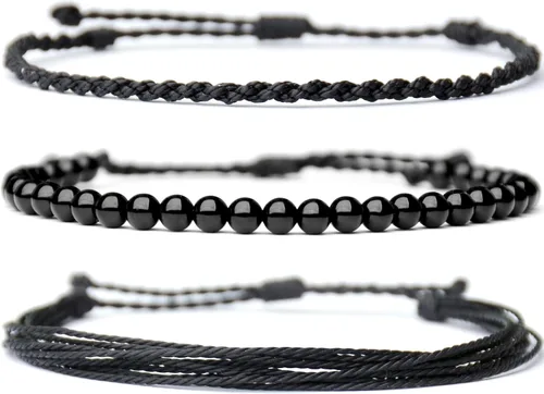 Miniatura 34 de Pulsera curativa hecha a mano con cuentas de piedra natural, regalo para hombres, pulsera de cuerda ajustable