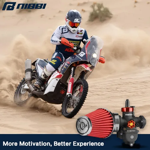 Miniatura 7 de Carburador NIBBI PE17 con kit de filtros de aire de 48 mm, carburador PE17 mm FL para motocicleta Fit para Dirt Bike de 100 cc 110 cc Pit Bike