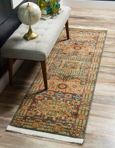 Miniatura 14 de Unique Loom Palace Collection - Alfombra rectangular (2 pies 2 pulgadas x 3 pies 1 pulgada, verde claro/marrón)