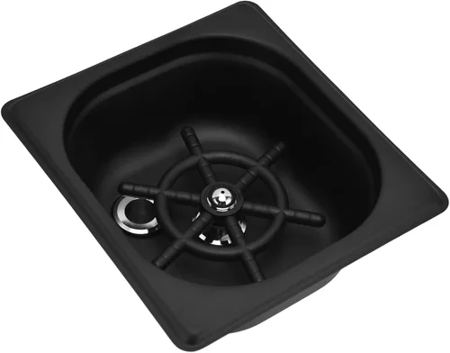 Miniatura 7 de Acero inoxidable Enjuagador de vidrio Copa Lavadora Limpiador automático para Bar Pub Hotel (negro)