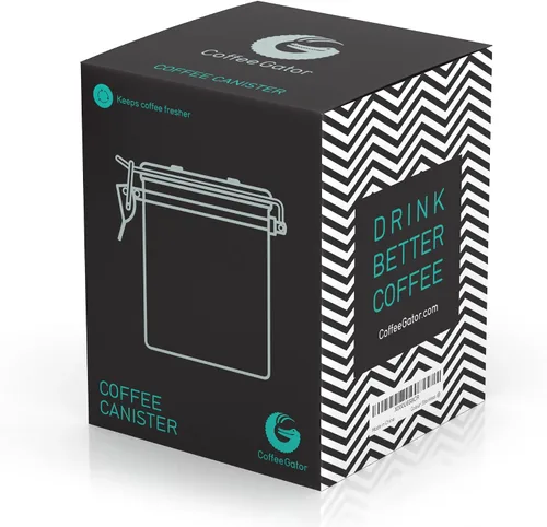 Miniatura 6 de Frasco con cuchara acero inoxidable de café Coffee Gator, M, Acero inoxidable plateado