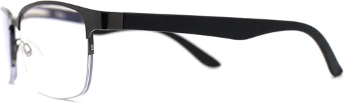Miniatura 3 de SA106 Gafas de lectura progresivas rectangulares angostas de metal 3 focales para hombre