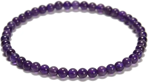 Miniatura 8 de JM Design Pulsera de cuentas redondas lisas de amazonita pequeña, tamaño 0.157 in, 7.5 pulgadas de longitud