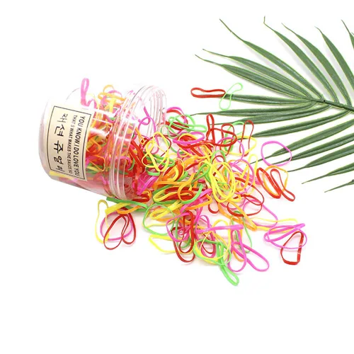 Miniatura 10 de 200 mini bandas de goma, lazos para el cabello súper elásticos para hombres y hombres, coleta de cabello de espalda cruzada, cabello de niños, Jelly