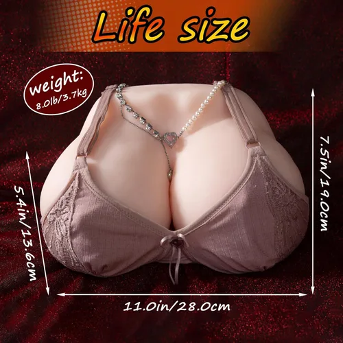 Miniatura 5 de Muñeca Sexual de Senos Grandes de 8 Libras de Tamaño Real para Hombres - Senos de Muñeca Sexual Realista, Masturbador Masculino de Senos, Juguetes