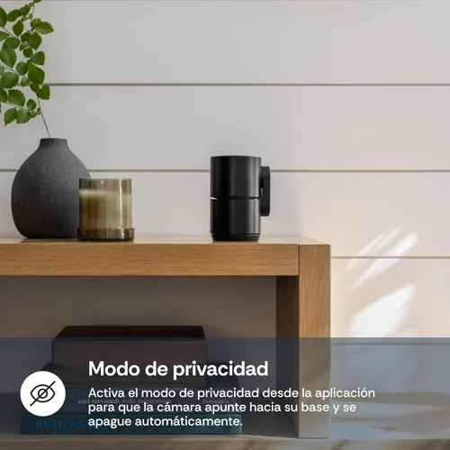 Miniatura 3 de Luna 2K Cámaras interiores para seguridad del hogar, WiFi de 2.4 GHz y 5 GHz, inclinación panorámica de 360 grados, foco integrado, seguimiento