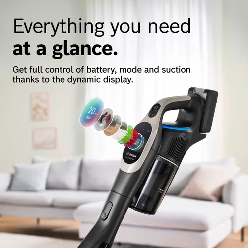 Miniatura 14 de Bosch Unlimited 10 - Aspiradora inalámbrica con 2 baterías incluidas, hasta 140 minutos en total, tubo flexible, cargador rápido, pelo de mascotas