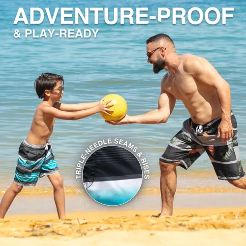 Miniatura 4 de Kanu Surf Traje de baño Echo Quick Dry UPF 50+ para niños