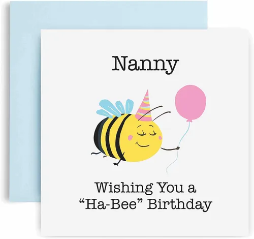 Miniatura 6 de Huxters Tarjetas de cumpleaños para mujer – Tarjeta de cumpleaños para abuela Ha Bee para cumpleaños, día de la madre, tarjeta de cumpleaños