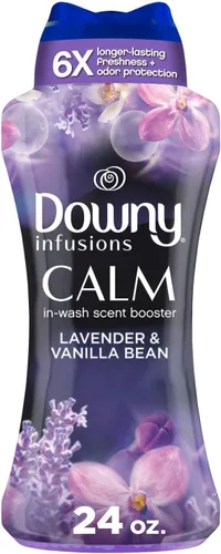 Downy Infusions - Perlas potenciadoras de aroma en el lavado, con aroma calmante a lavanda y vainilla, 24 onzas