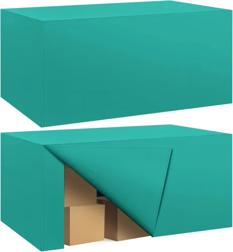 Miniatura 67 de Paquete de 2 manteles ajustados para mesa rectangular de 4 pies, 48 x 24 pulgadas, cubiertas de mesa verde manzana, tela de poliéster resistente al
