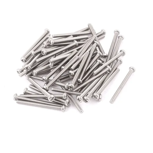Miniatura 17 de uxcell Tornillos Phillips de cabeza cruzada de acero inoxidable 304 M2 x 0.118 in 60pcs