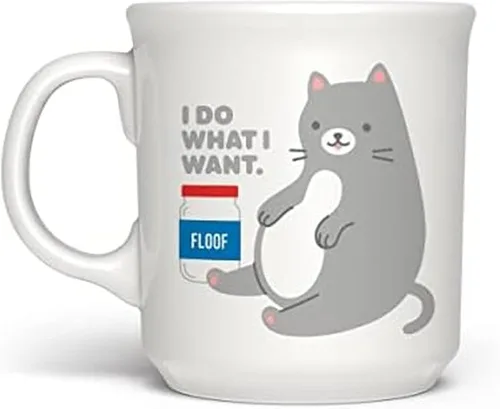 Miniatura 5 de Genuine Fred Taza de cerámica con texto en inglés "Say Anything", de 16 onzas, multicolor, apta para lavavajillas