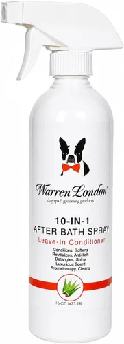 Miniatura 9 de Warren London Aerosol 10 en 1 para después del baño para perros, acondicionador y desenredante para perros, espray de aseo para mascotas con aloe