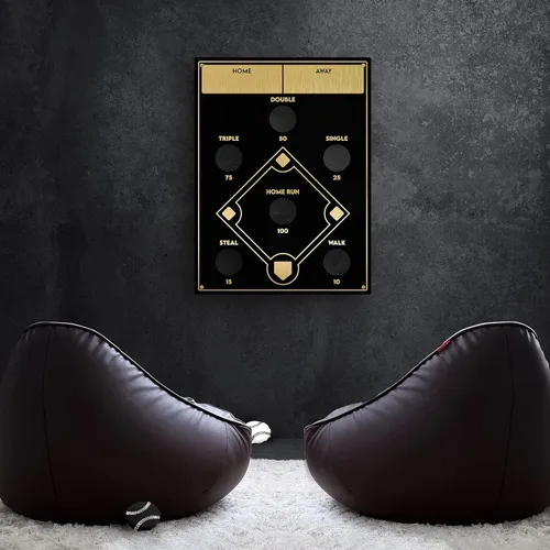 Miniatura 8 de Juego de lanzamiento de sacos de frijoles de béisbol, montado en la pared, juego de béisbol de interior para decoración de sala