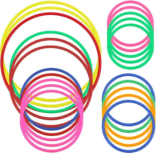 Hysagtek 21 anillos de plástico para lanzar carnaval para adultos, suministros de fiesta divertidos, suministros de recuerdo de fiesta, anillos de