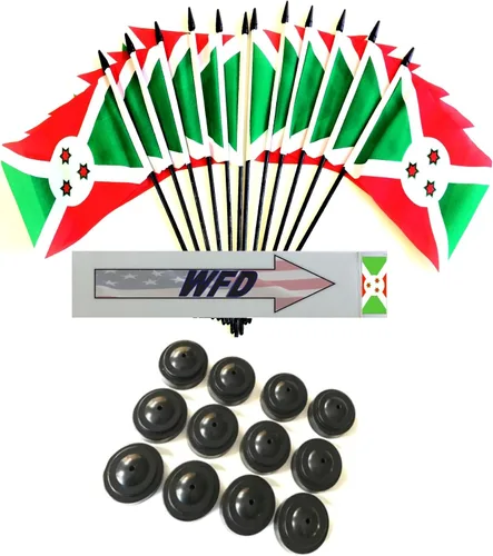 Miniatura 78 de Paquete de 12 banderas de escritorio de oficina en miniatura de poliéster Afganistán de 4 x 6 pulgadas y pequeñas banderas de mesa, 1 docena de mini