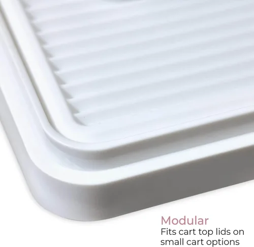 Miniatura 4 de iDesign The Sarah Tanno Collection Tapete de silicona resistente al calor para organizadores de cajones cosméticos, color blanco