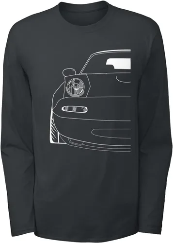 Miniatura 2 de Sigma Fores Miata MX-5 NA White Outline Unisex T-Shirt Hoodie