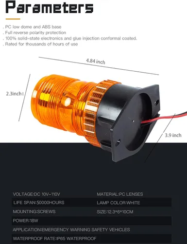 Miniatura 2 de TOPKU 30 luces LED ámbar para carretilla elevadora, luces estroboscópicas de advertencia de seguridad ultra visibles, ideal para carretillas