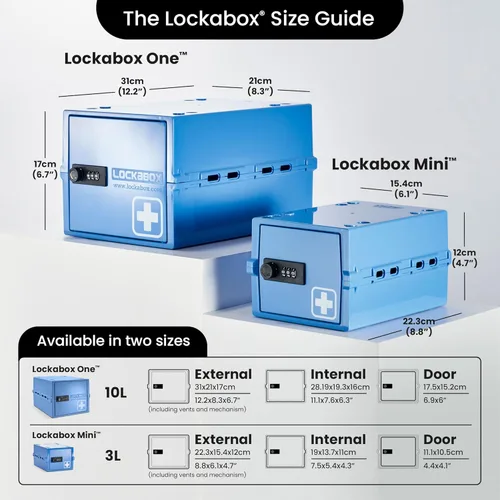 Miniatura 5 de Lockabox - Caja con cerradura para alimentos, medicina y electrónica, caja de utilidad con cerradura de combinación, caja confiable con cerradura