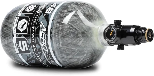 Miniatura 2 de HK Army Aerolite de fibra de carbono HPA Sistema de tanque de aire comprimido para paintball Transparente