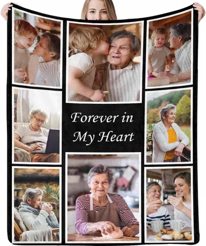 Miniatura 29 de Manta personalizada con foto y texto, mantas personalizadas con 20 fotos, manta personalizada usando mis propias imágenes, regalos conmemorativos 20