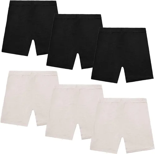 Pantalones cortos de baile para debajo del vestido, paquete de 6 pantalones cortos de ciclismo para niñas, pantalones cortos negros debajo de la