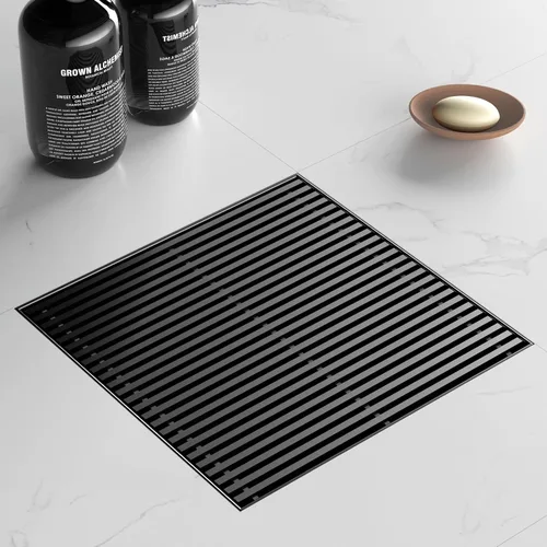 Miniatura 14 de Sharpeye Drenaje lineal de ducha de 32 pulgadas con rejilla de alambre de cuña extraíble, acero inoxidable 304 cepillado rectangular para baño
