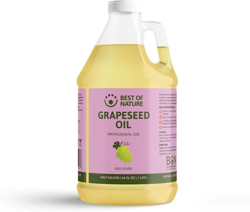 Miniatura 16 de Best of Nature Aceite corporal y masaje de semilla de uva 100% puro, sin perfume, ligero y no graso para cabello, piel, cara y aceite portador