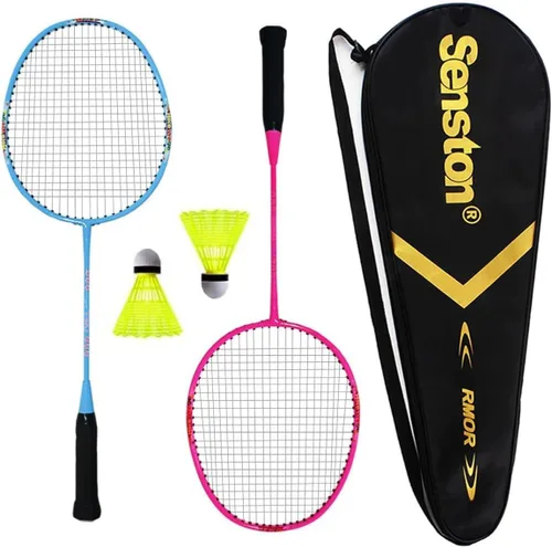Miniatura 6 de Senston Juego de raqueta de bádminton para niños, raqueta de bádminton, juguetes deportivos de raqueta al aire libre para niños Azul y blanco