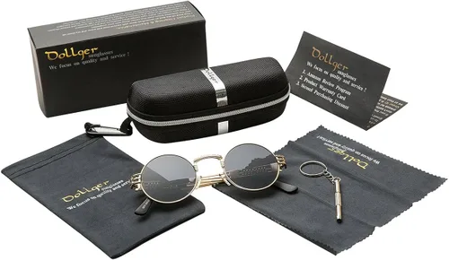 Miniatura 5 de Dollger Gafas de sol redondas Steampunk con marco de metal