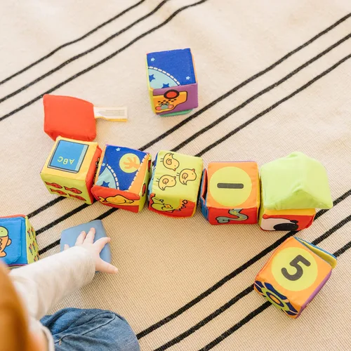 Miniatura 7 de Melissa & Doug K 's Juego de bloques blandos para combinar y construir para niños