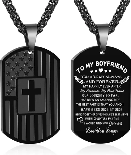 Miniatura 14 de Zocomi Rellenos de Media Navideña Regalo de Navidad - Para Mi Hijo Papá Hermano Marido Nieto Abuelo Novio Hombre Etiqueta de Perro Cruz Collar