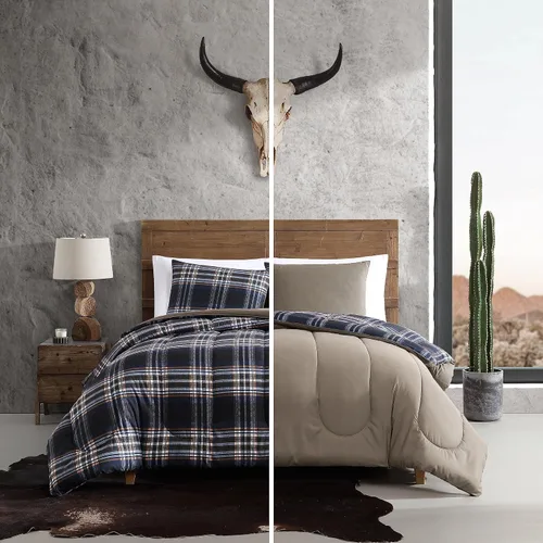 Miniatura 8 de Wrangler - Juego de edredón Queen, ropa de cama suave y reversible con diseño de puntada de caja, ropa de cama inspirada en Yellowstone, juego
