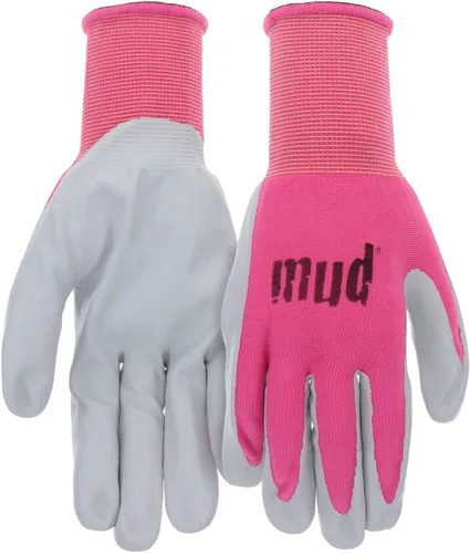 Everyday Mud - Guantes de trabajo de palma de cuero sintético reforzado de alta destreza para mujer