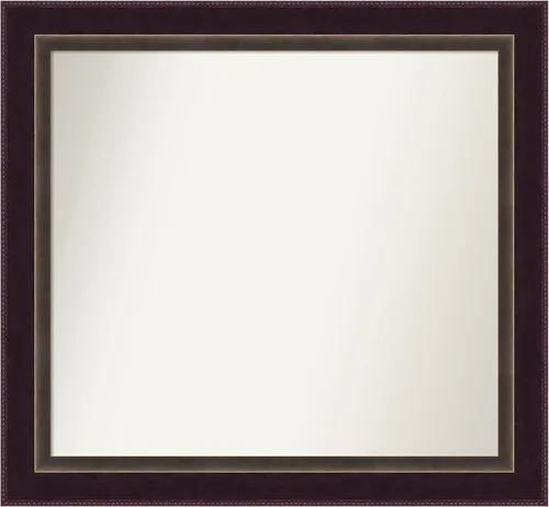 Miniatura 394 de Amanti Art Espejo de baño de bronce para sobre el fregadero, 24 x 24 pulgadas, espejo cuadrado de bronce Lara para tocador, marco de madera
