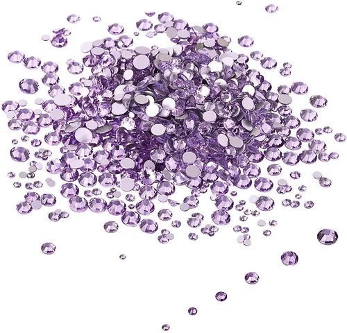 Miniatura 15 de LolliBeads Piedras redondas de resina para uñas con parte trasera plana y cristales acrílicos.