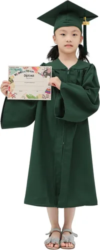 Miniatura 2 de GraduationMall - Traje mate de graduación de jardín de niños y preescolar. Juego de birrete de graduación con borla con dije del 2020