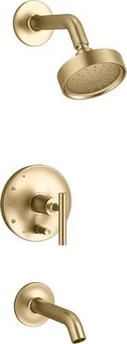 Miniatura 17 de Kohler K-T14420-4G-BL Purist Rite-Temp - Kit de molduras para bañera y ducha con manijas de palanca, 1.75 GPM, color negro mate