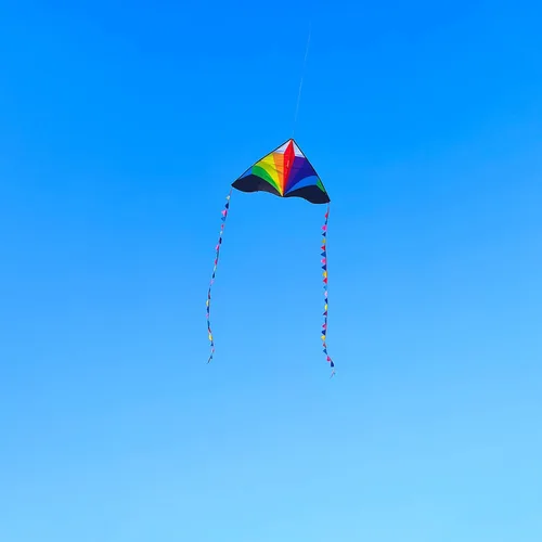 Miniatura 6 de Delta Kite para niños y adultos, fácil de volar, cometa de playa grande de una sola línea con mango de cuerda de 300 pies incluido, perfecta