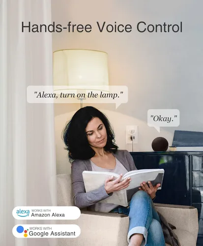 Miniatura 6 de GHome Smart Enchufe pequeño, enchufe inteligente WiFi funciona con Alexa y Google Home, toma de temporizador con control de aplicación, enchufes