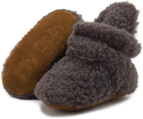 Miniatura 193 de Sawimlgy - Botines de algodón antideslizantes para recién nacido, con agarre, para cuna o para el invierno