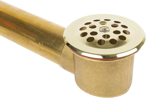 Miniatura 3 de Fine Fixtures Desagüe de ducha para bañera, tubo de latón calibre 20, kit de drenaje de desbordamiento de palanca de viaje, latón satinado