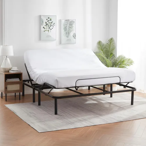 Nestl - Base de cama ajustable básica, somier de cama tamaño Queen, inclinación motorizada de la cabecera y del pie, base de cama ajustable, control