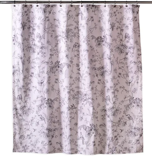 Miniatura 7 de Maison d' Hermine Cortina de ducha 100% algodón, un panel, 70 x 72 pulgadas, cortinas de ducha de tela lavable para baño, fácil de colgar con 12