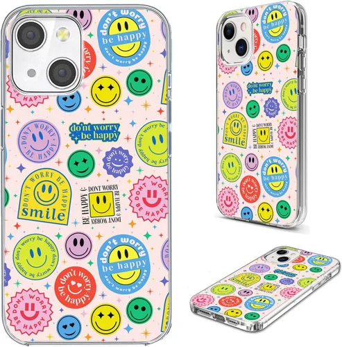 Miniatura 17 de Funda protectora completa a prueba de golpes, delgada, suave, TPU transparente, para iPhone 14/13 6.1, diseño de animales de dibujos animados